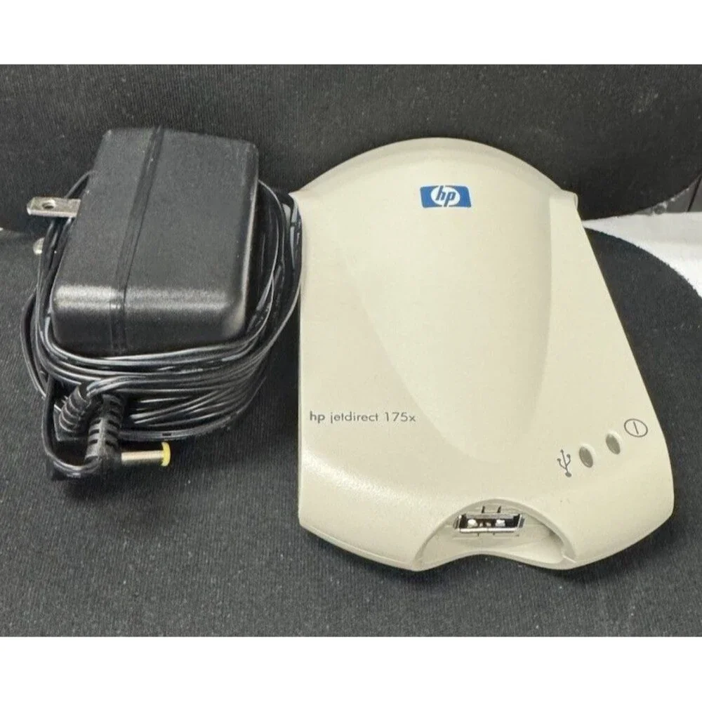 HP JetDirect 175X External Print Server- J6035C Powers On Power Supply Included